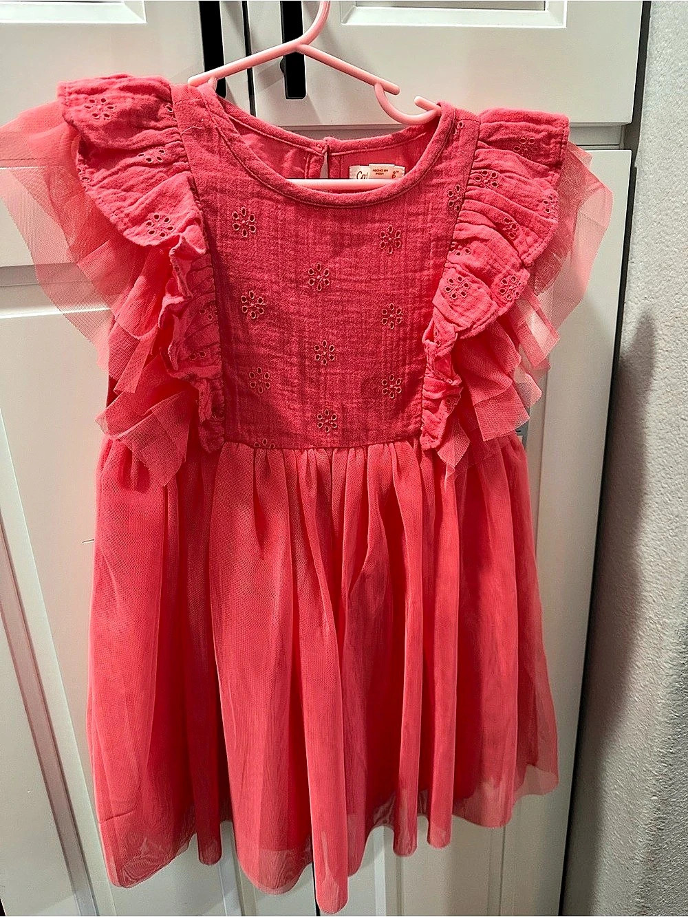 Cat & Jack Girls Pink Ruffle Tulle Dress NWT